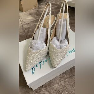 Betsey Johnson Women's “Clark” Pearl Embellished Heels